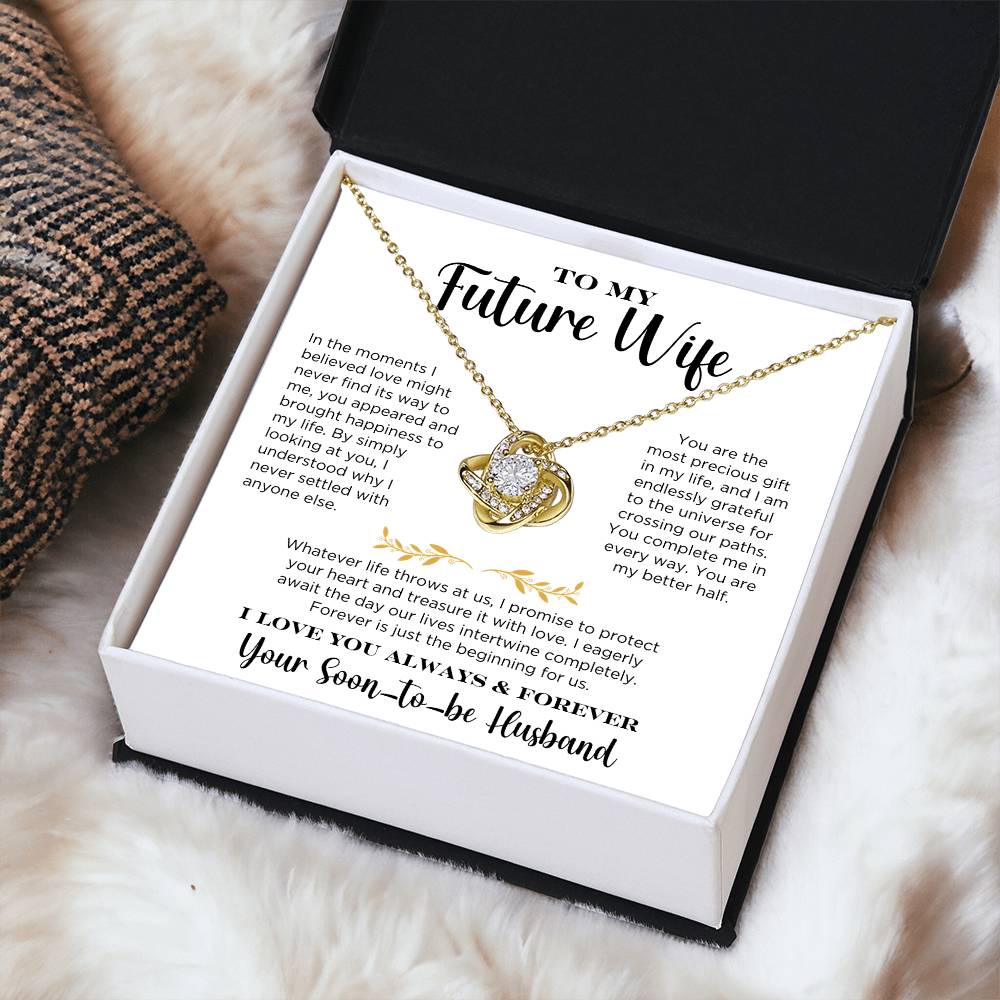 To My Future Wife - Love Knot Necklace Gift Set - CMS902