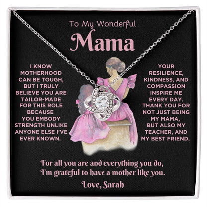 To My Wonderful Mama - Love Knot Necklace Gift Set – CMM903