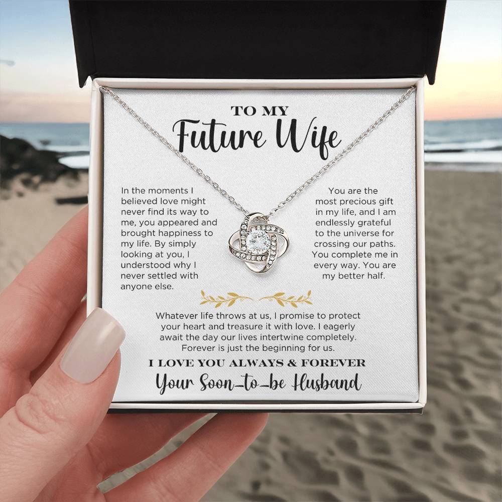 To My Future Wife - Love Knot Necklace Gift Set - CMS902