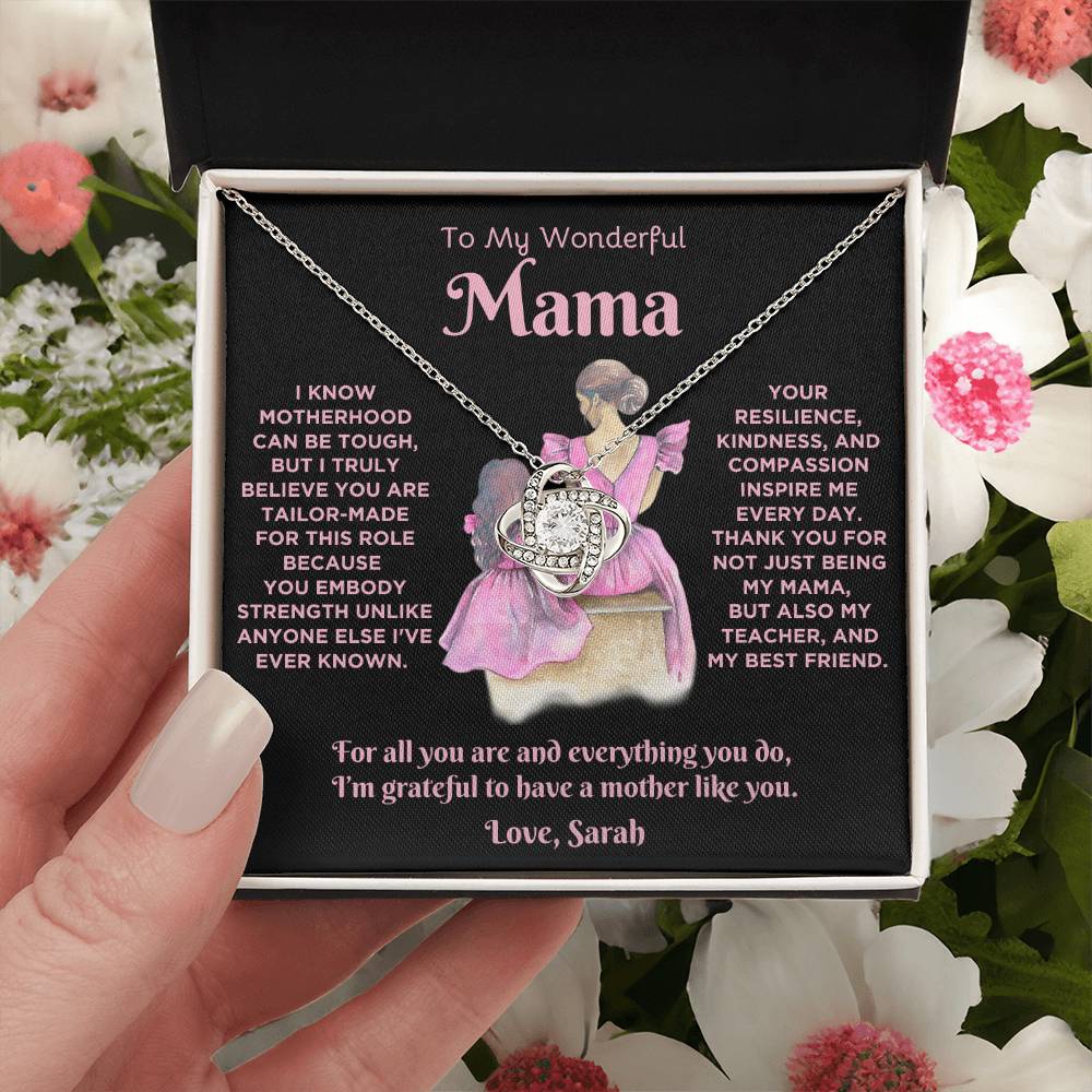 To My Wonderful Mama - Love Knot Necklace Gift Set – CMM903