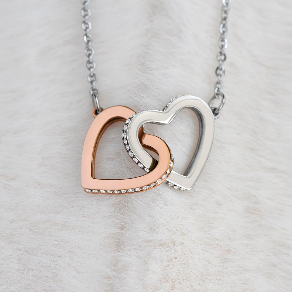 To My Beautiful Daughter, Love Dad – Interlocking Hearts Necklace Gift Set – CMD902