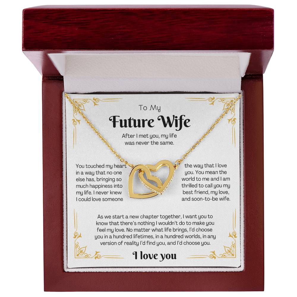 To My Future Wife – Interlocking Hearts Necklace Gift Set - CMS904