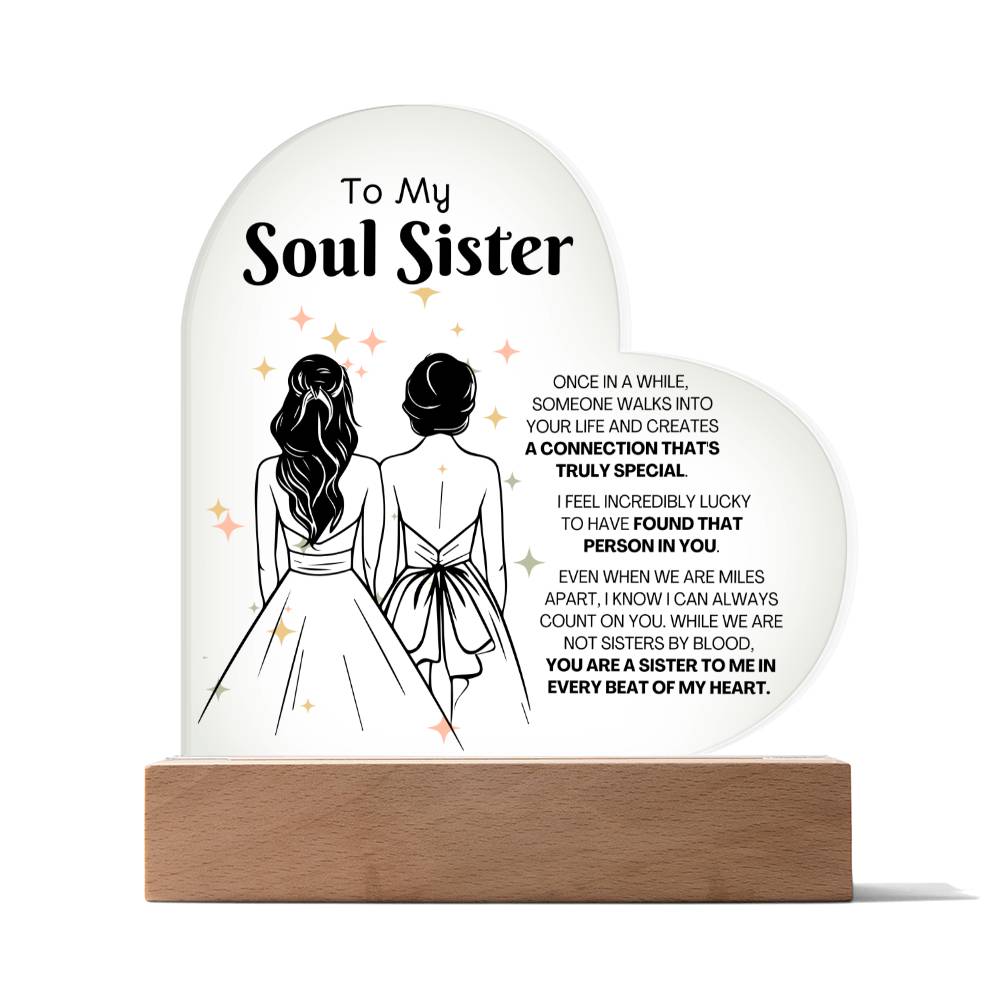 To My Soul Sister β Heart Acrylic Plaque & Devotion Bouquet Bundle (CMSS903) - PRICE INCLUDES FREE SHIPPING