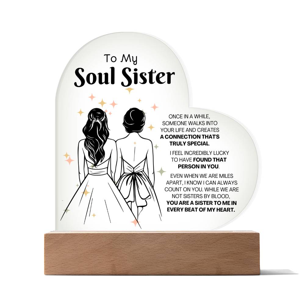 To My Soul Sister – Heart Acrylic Plaque & Devotion Bouquet Bundle – CMSS903