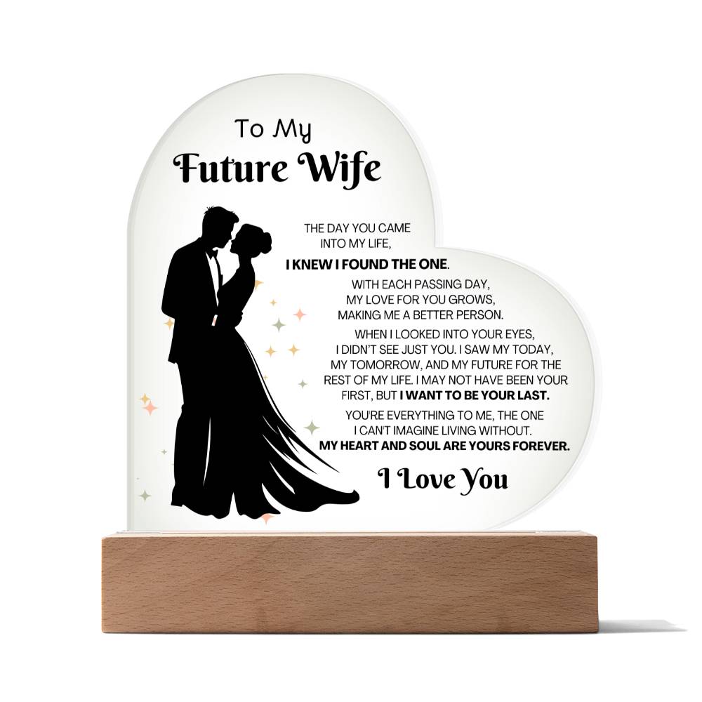 To My Future Wife – Heart Acrylic Plaque & Devotion Bouquet Bundle – CMS905