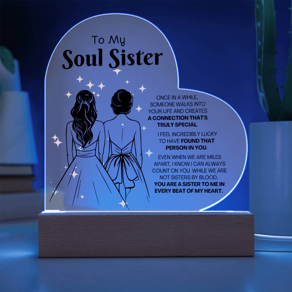 To My Soul Sister β Heart Acrylic Plaque & Devotion Bouquet Bundle (CMSS903) - PRICE INCLUDES FREE SHIPPING