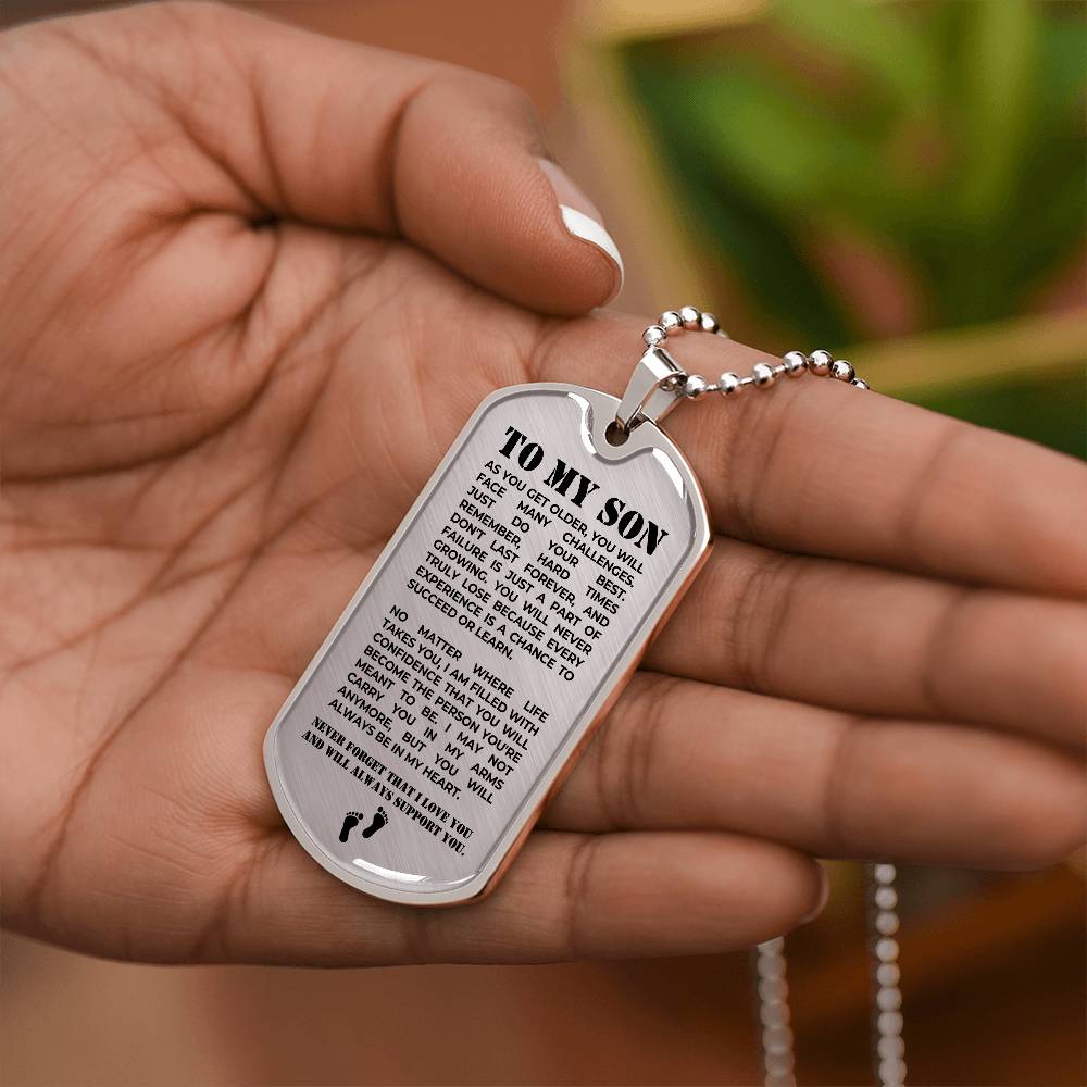 To My Son – Luxury Military Necklace (CMS903) - PRICE INCLUDES FREE SHIPPING