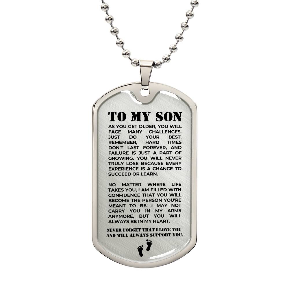 To My Son – Luxury Military Necklace (CMS903) - PRICE INCLUDES FREE SHIPPING