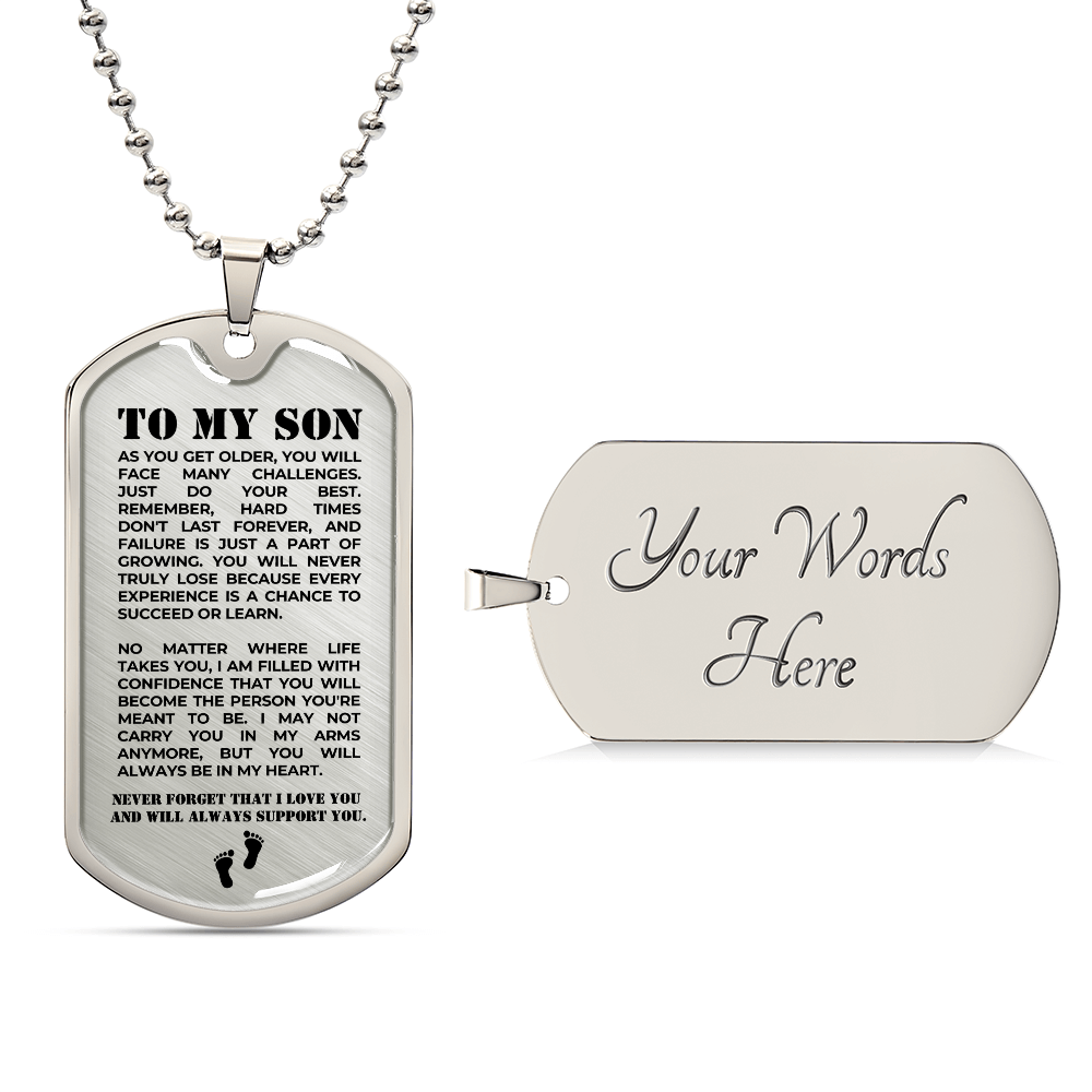 To My Son – Luxury Military Necklace (CMS903) - PRICE INCLUDES FREE SHIPPING