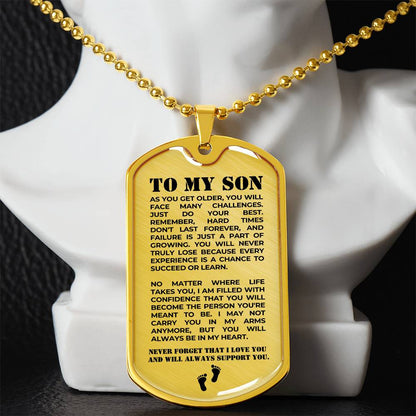 To My Son – Luxury Military Necklace (CMS903) - PRICE INCLUDES FREE SHIPPING