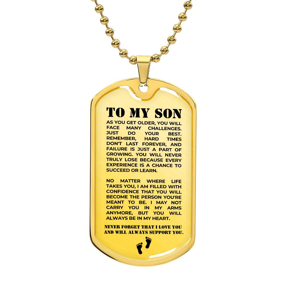 To My Son – Luxury Military Necklace (CMS903) - PRICE INCLUDES FREE SHIPPING