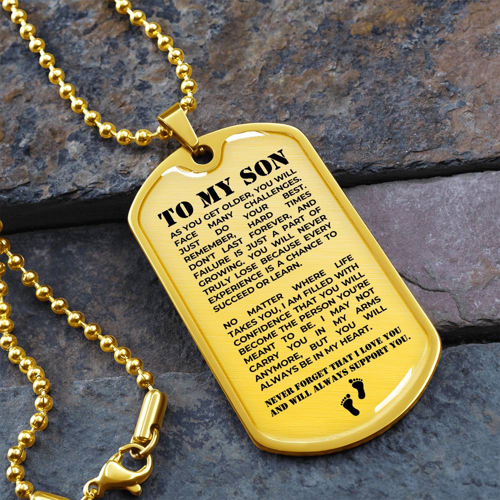 To My Son – Luxury Military Necklace (CMS903) - PRICE INCLUDES FREE SHIPPING