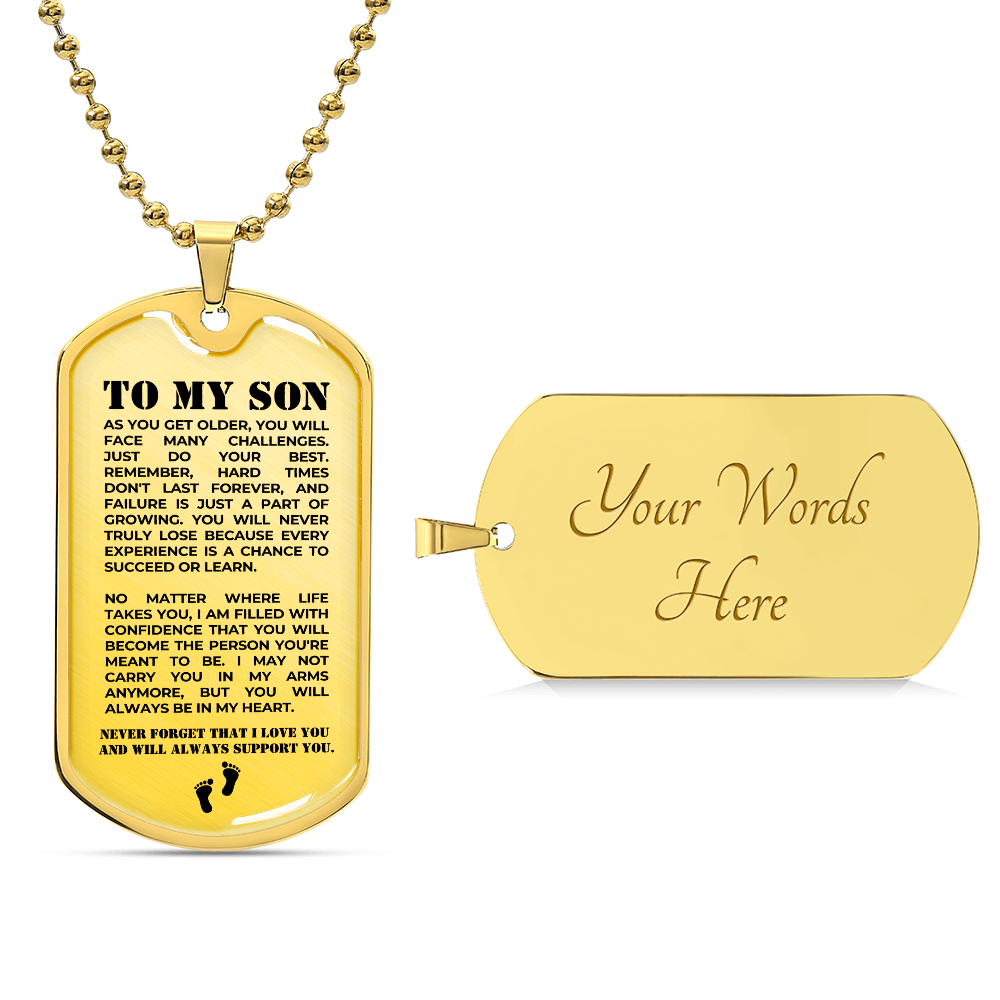 To My Son – Luxury Military Necklace (CMS903) - PRICE INCLUDES FREE SHIPPING