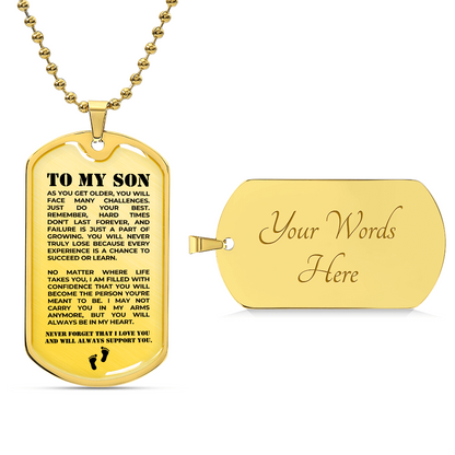 To My Son – Luxury Military Necklace (CMS903) - PRICE INCLUDES FREE SHIPPING