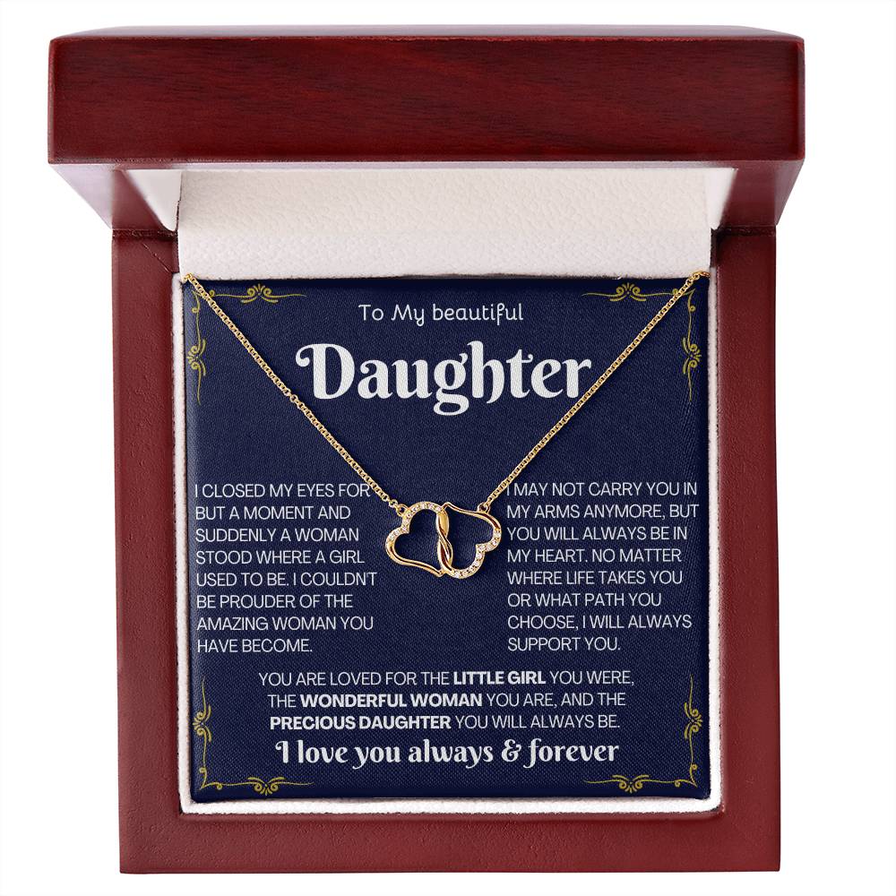 To My Beautiful Daughter, You Are Loved - Everlasting Love Necklace (CMD904) - PRICE INCLUDES FREE SHIPPING