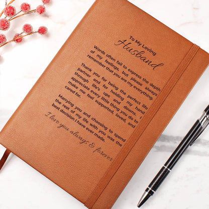 To My Husband, You Are My Everything - Leather Journal (CMH903) - PRICE INCLUDES FREE SHIPPING