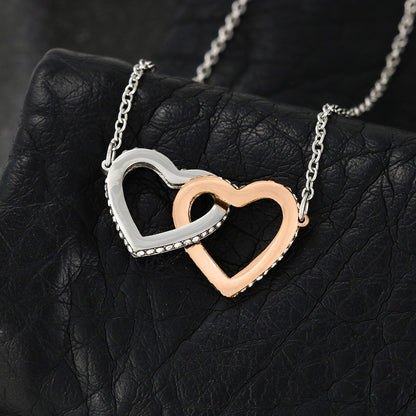 To My Beautiful Daughter– Interlocking Hearts Necklace Gift Set (CMD905) - PRICE INCLUDES FREE SHIPPING