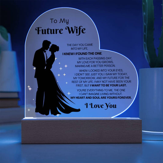 To My Future Wife – Heart Acrylic Plaque & Devotion Bouquet Bundle – CMS905